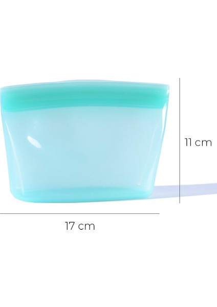 Lush Hava Sızdırmaz Kilitli Silikon Saklama Torbası 500 ml | Yeşil indirimleri