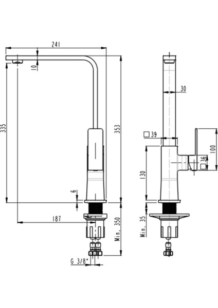 Dante Mat Fırçalı Altın Eviye Bataryası indirimleri