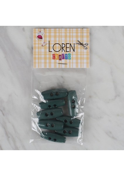 Loren Crafts Yeşil 8 Li Çoban Düğmesi - 65