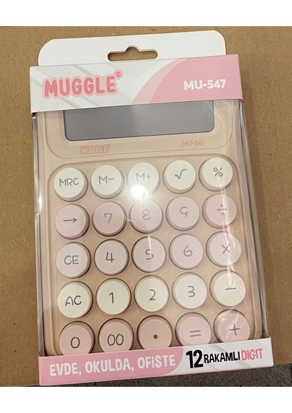 Yumuşak Tuşlu Renli Hesap Makinesi Krem AD58994 fiyatları