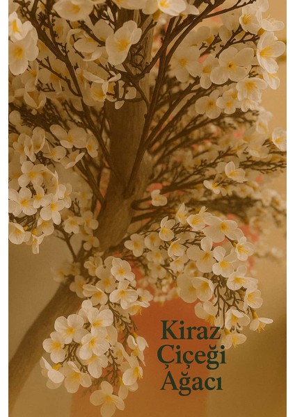 Elitluxe Design 210 cm Kiraz Çiçeği Yapay Ağaç – Yoğun Çiçekli – Fiber Küre Saksı 35X35 – Salon, Ofis ve Kafe Iç Mekân Dekorasyon Bitkisi