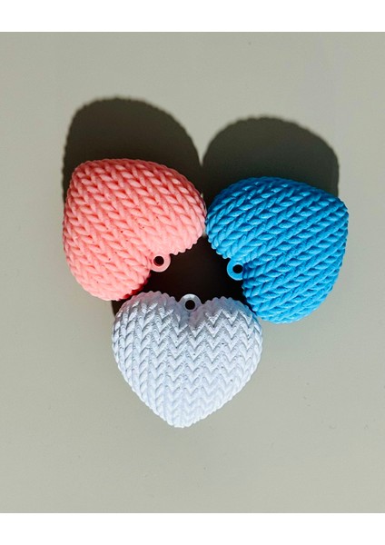 3’lü Örme Kalp Anahtarlık-3 Renk fiyatları