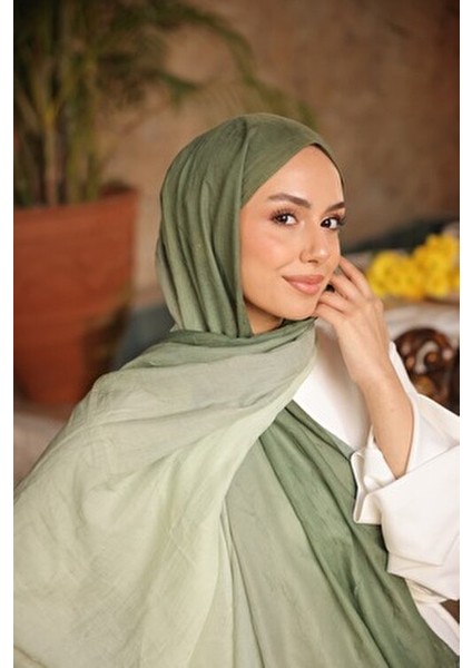 Degrade Iki Renkli Bambu Kraş Şal Tok Duran Kadın Şal Yeşil Çağla indirimleri