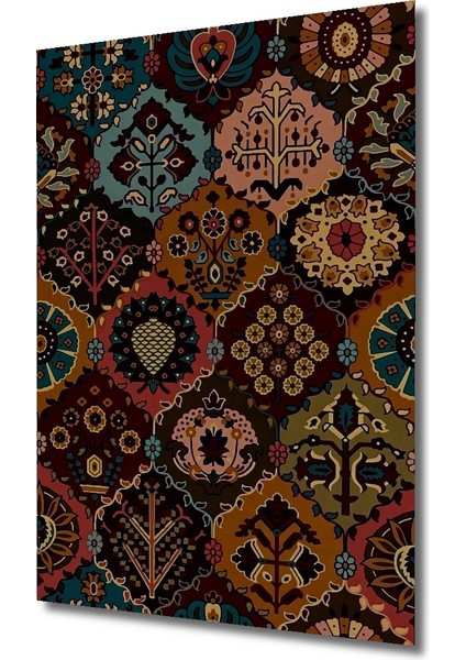 El Yapımı Desenli Yağlı Boya Görünümlü Ahşap Dekoratif Tablo Dikdörtgen Tablo modelleri