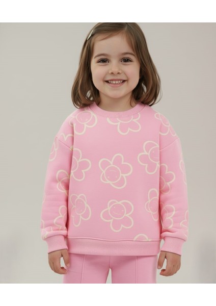 Kız Çocuk Papatya Baskılı Takım modelleri