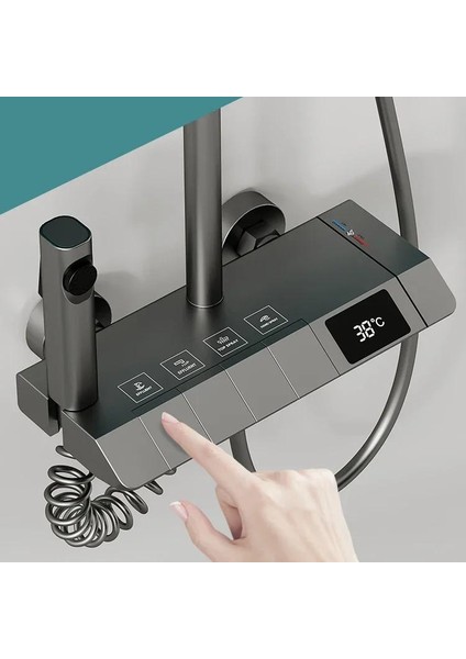 (Büyük Gövde) Siyah Dijital Piyano Duş Seti Ham Madde (Sarı) 1 Sınıf Üretim fırsatları