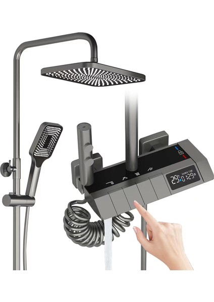 (Büyük Gövde) Siyah Dijital Piyano Duş Seti Ham Madde (Sarı) 1 Sınıf Üretim indirimleri