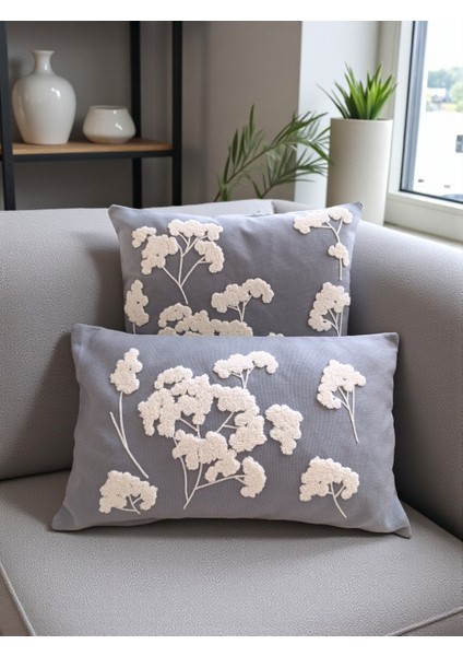 Punch Nakışlı Kırlent Kılıfı | Sakura Desenli Kırlent Kılıfı | 2'li Takım Kırlent Kılıfı fiyatları