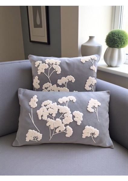 Punch Nakışlı Kırlent Kılıfı | Sakura Desenli Kırlent Kılıfı | 2'li Takım Kırlent Kılıfı indirimleri