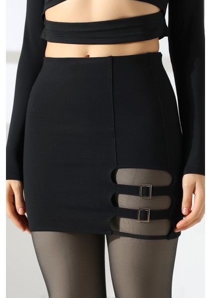 Mini Tokalı Etek modelleri