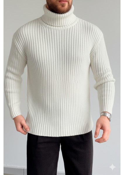 Erkek-Oversıze-Bogazlı-Balıkçı-Yaka-Fitilli-Triko-Kazak