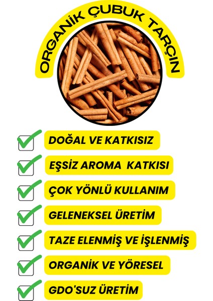 Organik Çubuk Tarçın - (Taze,katkısız) 50GR fırsatları