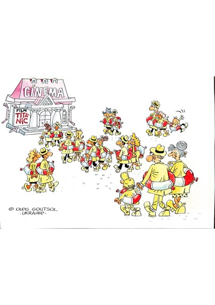 Oleg Goutsol 29X21CM Orijinal Karikatür Tablo modelleri