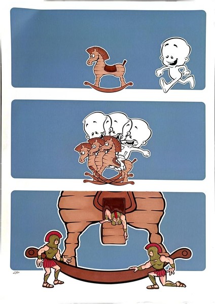 Chris Hovian 29X21CM Orijinal Karikatür Tablo modelleri