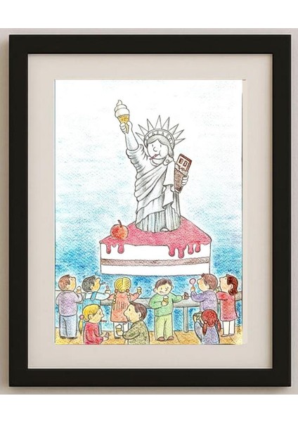 Sang Jin Kim 29X21CM Orijinal Karikatür Tablo