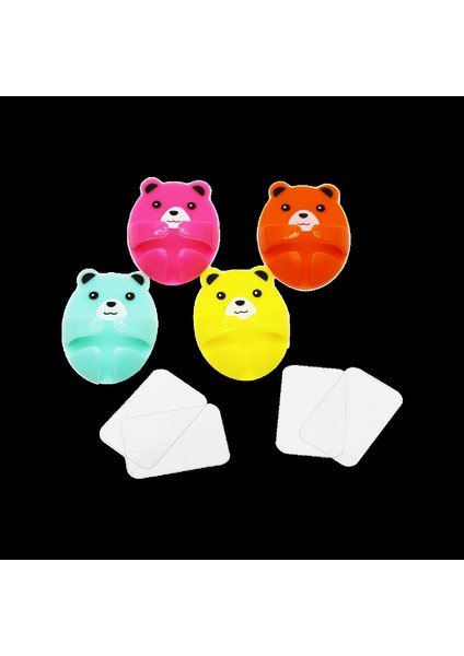 4 Parça Renkli Büyük Ayıcık Kablo Tutacak (K95)