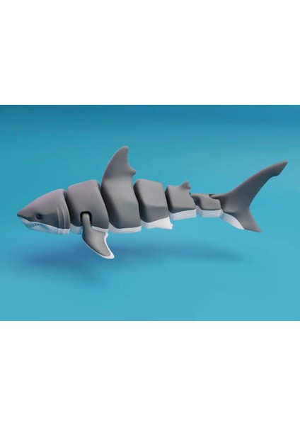 Köpekbalığı Anahtarlık-Hareketli-3d Baskı-3 Renkli fiyatları