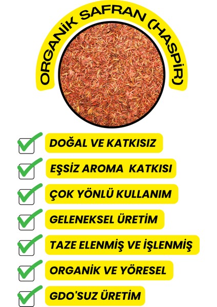 Organik Safran (Haspir) - (Taze,katkısız) 50GR fırsatları
