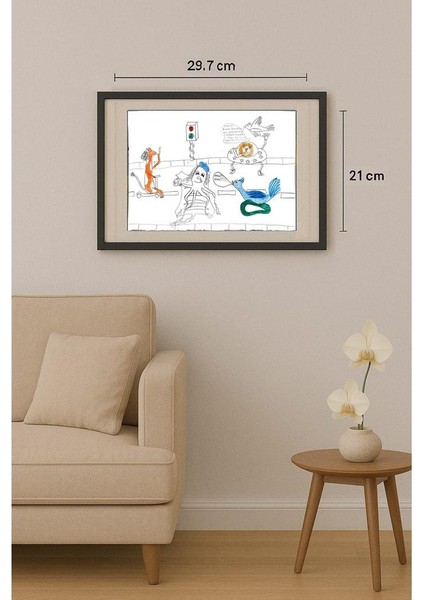 Katariha Lombaver 29X21CM Orijinal Karikatür Tablo fiyatları