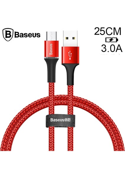 Baseus Halo Mikro USB 3A Hızlı Şarj 0.25CM Kısa Power Bank Için Şarj Kablosu-( - ?68?52E0-5G6