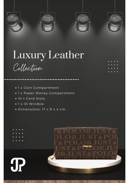 Orijinal Just Polo Collection Lüks Yumuşak Deri Bozuk & Kağıt Para Bölmeli Şık Kartlıklı Cüzdan fiyatları