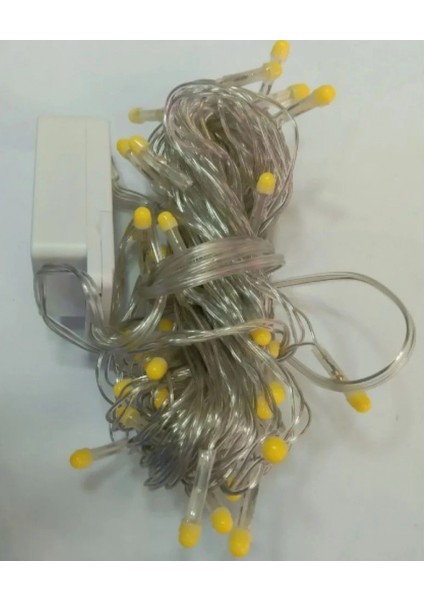 10 M 100 Led Damla Uçlu Led Işık Gün Işığı Şeffaf Kablo