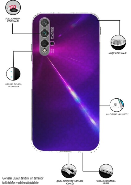 Huawei Nove 5t ile Uyumlu Kapak Kamera Korumalı Şarj Yeri Tıpalı Şeffaf Silikon Kılıf fiyatları