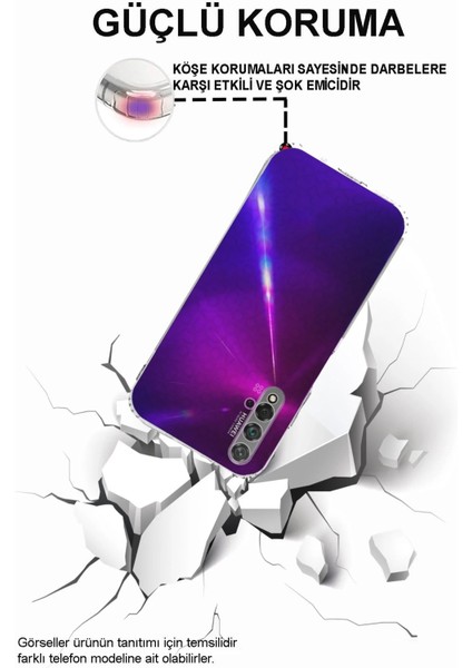 Huawei Nove 5t ile Uyumlu Kapak Kamera Korumalı Şarj Yeri Tıpalı Şeffaf Silikon Kılıf modelleri