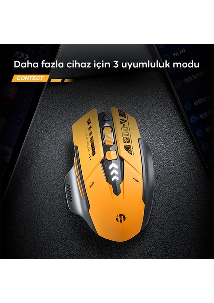 Inphic A9 2.4g Kablosuz ve Bluetooth 5.0/4.0 Mouse Fare Şarj EDILEBILIR-(5775) - ?09?09E7-8G5109 modelleri