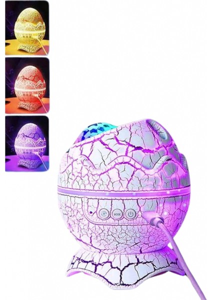 Yumurta Şeklinde Su Dalgalı Bluetooth Speaker Lamba Renkli Şarjlı indirimleri