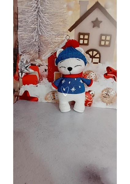 Amigurumi Yılbaşı Temalı Kutup Ayısı Organik Örgü Oyuncak fırsatları