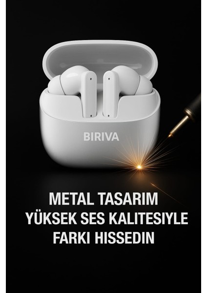 X23 Pro Anc+Enc Kablosuz Bluetooth Kulaklık Beyaz (METAL KASA) indirimleri