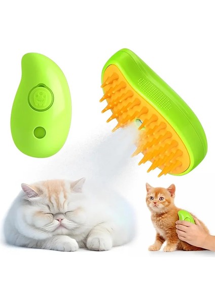 Buharlı Tüy Tarama Fırçası + Kedi - Köpek Için – Yumuşak Silikon Uçlu Yıkama & Tımar 2li Set VJ8B3X fiyatları