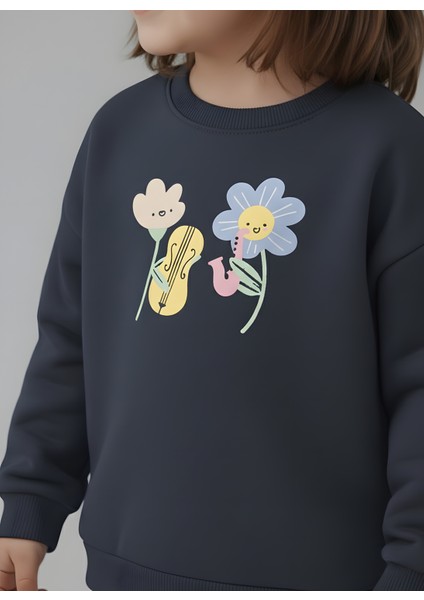 Kız Çocuk Çiçek Baskılı Sweatshirt fırsatları