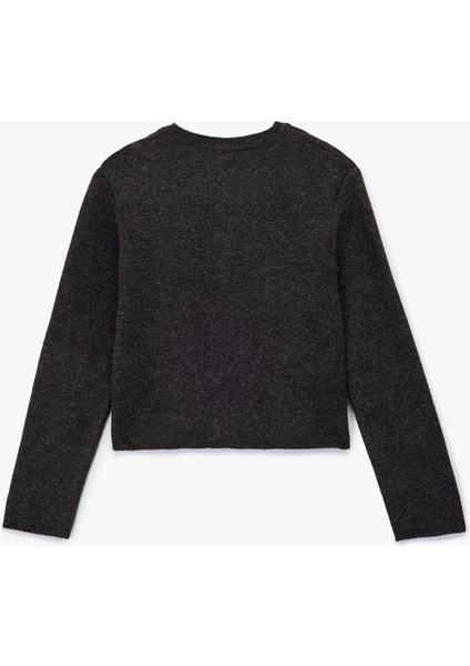 Cepli Gold Düğme Detaylı Uzun Kollu Bisiklet Yaka Triko Hırka fiyatları