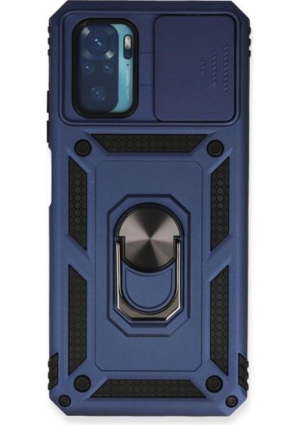 Xiaomi Redmi Note 10 Kılıf Pars Lens Yüzüklü Silikon - Lacivert - MRS2910-4788