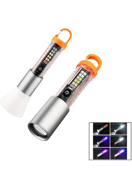 Type-C Şarjlı Suya Dayanıklı - Zoomlu - Ledli El Fener HS-2302 (5361)