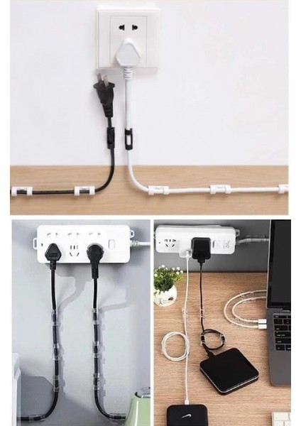 20&amp;apos;li Yapışkanlı Kablo Sabitleyici Şeffaf Klips (4887) fırsatları