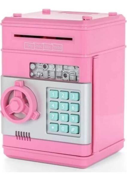 Şifreli Otomatik Kağıt Para Alan Atm Kasa Kumbara - Pembe fırsatları