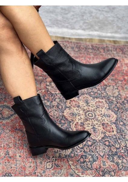 Sleipnir Hakiki Deri Kadın Siyah Kovboy Bot fiyatları