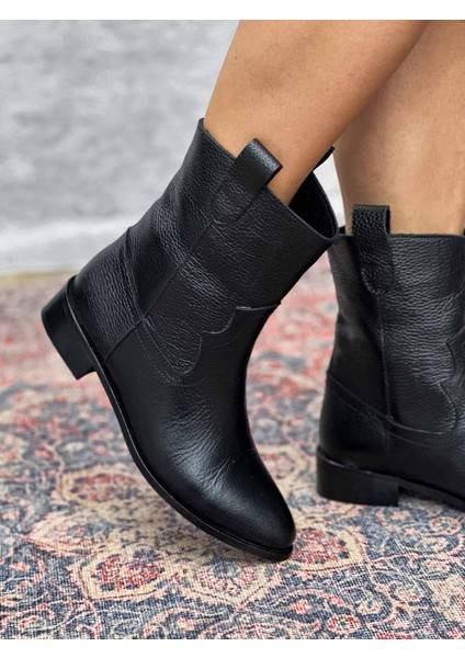 Sleipnir Hakiki Deri Kadın Siyah Kovboy Bot modelleri