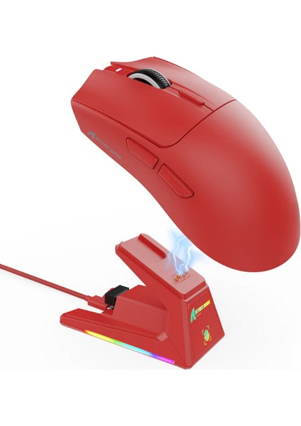 Attack Shark X1 Dokunmatik Yüzeyli Rgb Şarj Istasyonu PAW3395PRO Sensörlü Üç Modlu Oyun Faresi