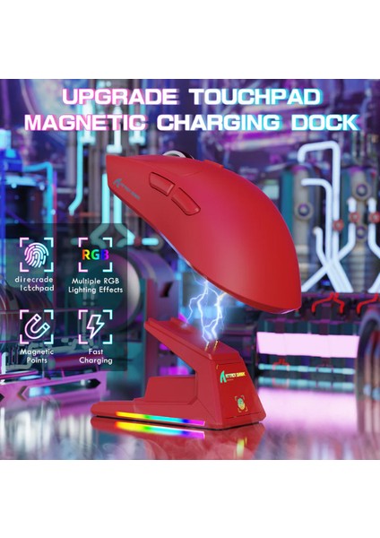 Attack Shark X1 Dokunmatik Yüzeyli Rgb Şarj Istasyonu PAW3395PRO Sensörlü Üç Modlu Oyun Faresi fiyatları
