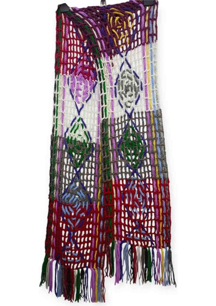 Engin Renkli El Örgüsü Özel Tasarım Şal Atkı modelleri