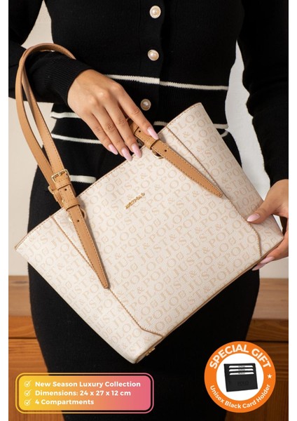 Orijinal Just Polo Collection 4 Bölmeli Lüks Yumuşak Deri Ayarlanabilir Çapraz Askılı Omuz Çantası