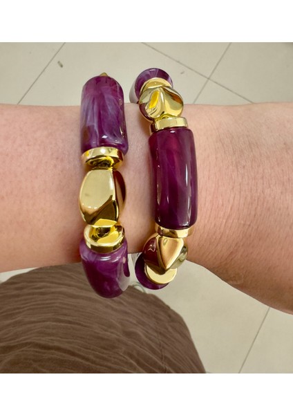 Kemik Akrilik Lastikli Bileklik Vintage modelleri