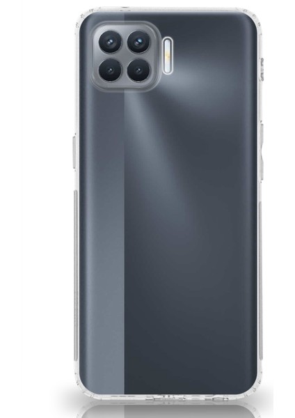 Oppo Reno 4 Lite ile Uyumlu Kapak Kamera Korumalı Şarj Yeri Tıpalı Şeffaf Silikon Kılıf