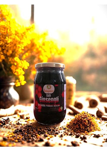 Ballı Ginsenkli Arı Sütlü Polenli Macun - Enerji & Solunum & Bağışıklık & Sindirim