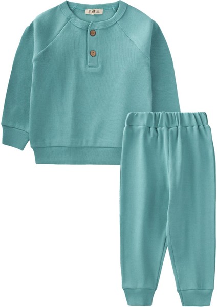 Reglan Kol Patlı Erkek Basıc Takım 1-8 Yaş Turkuaz