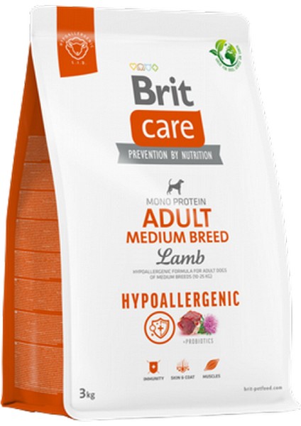 Drnds Brit Care 3 Kg X 4 Adet Orta Irk Yetişkin Köpekler İçin, Tek Proteinli, Hipoalerjenik, Kuzu Etli Kuru Mama fiyatları
